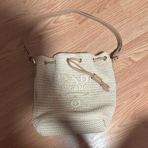 Designer inspired  Tan Woven Shoulder Bag